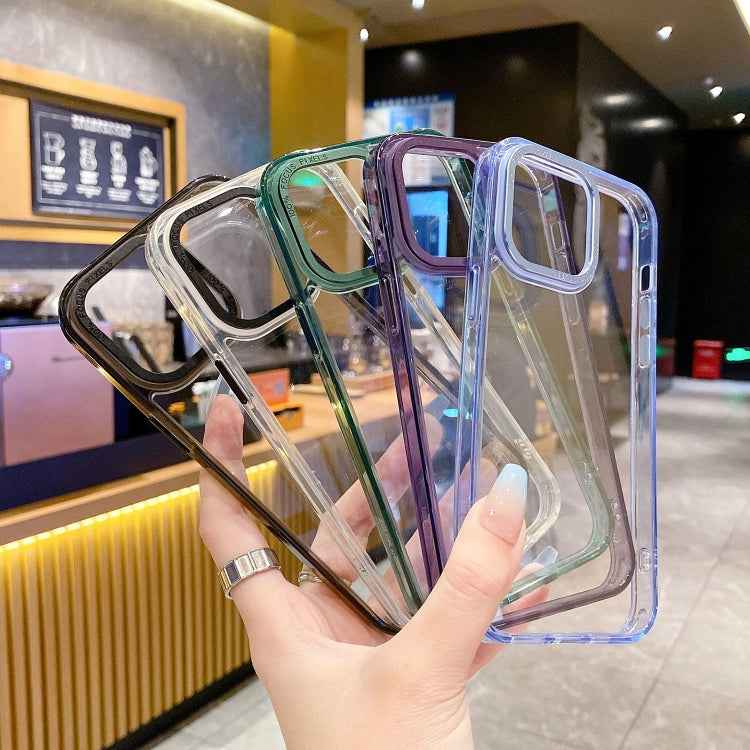 Crystal TPU + PC Electroplated Lens Frame Phone Case