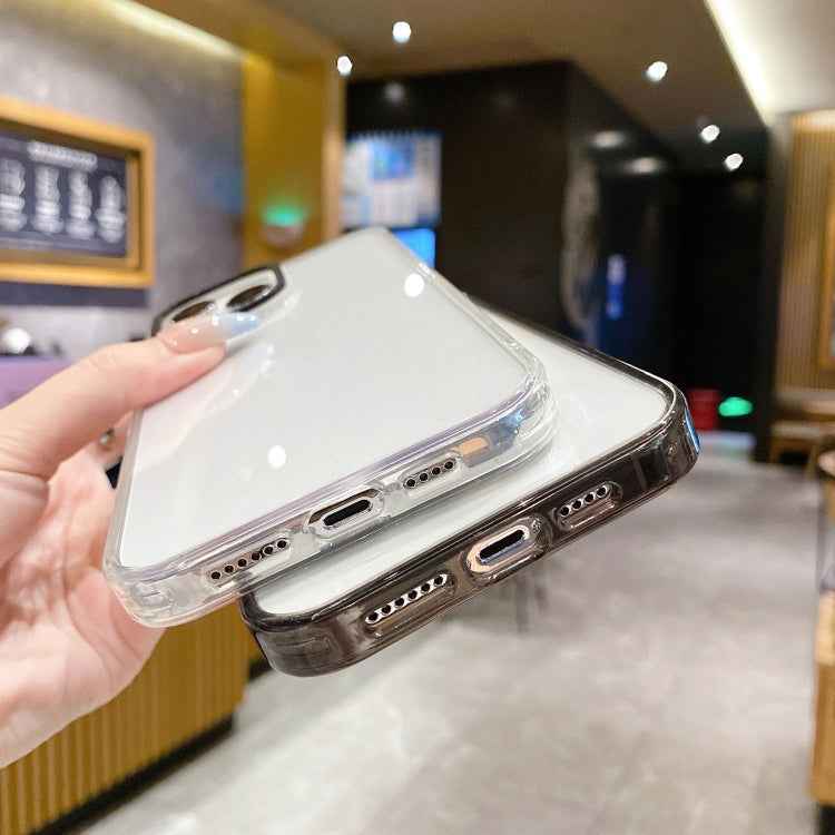 Crystal TPU + PC Electroplated Lens Frame Phone Case