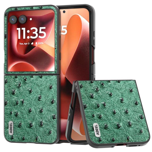 ABEEL Genuine Leather Ostrich Texture Phone Case