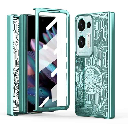 Mechanical Legend Integrated Electroplating All-inclusive Phone Case, For OPPO Find N2, For OPPO Find N