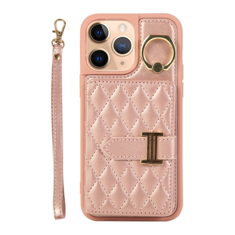 Horizontal Card Bag Ring Holder Phone Case with Dual Lanyard, For iPhone 11 Pro, For iPhone X / XS, For iPhone XR, For iPhone XS Max