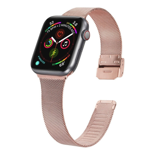 Milanese Stainless Steel Watchband, For Apple Watch Series 8&7 41mm / SE 2&6&SE&5&4 40mm / 3&2&1 38mm, For Apple Watch Ultra 49mm / Series 8&7 45mm / SE 2&6&SE&5&4 44mm / 3&2&1 42mm, For Apple Watch Series 7 45mm / 6 & SE & 5 & 4 44mm / 3 & 2 & 1 42mm ...