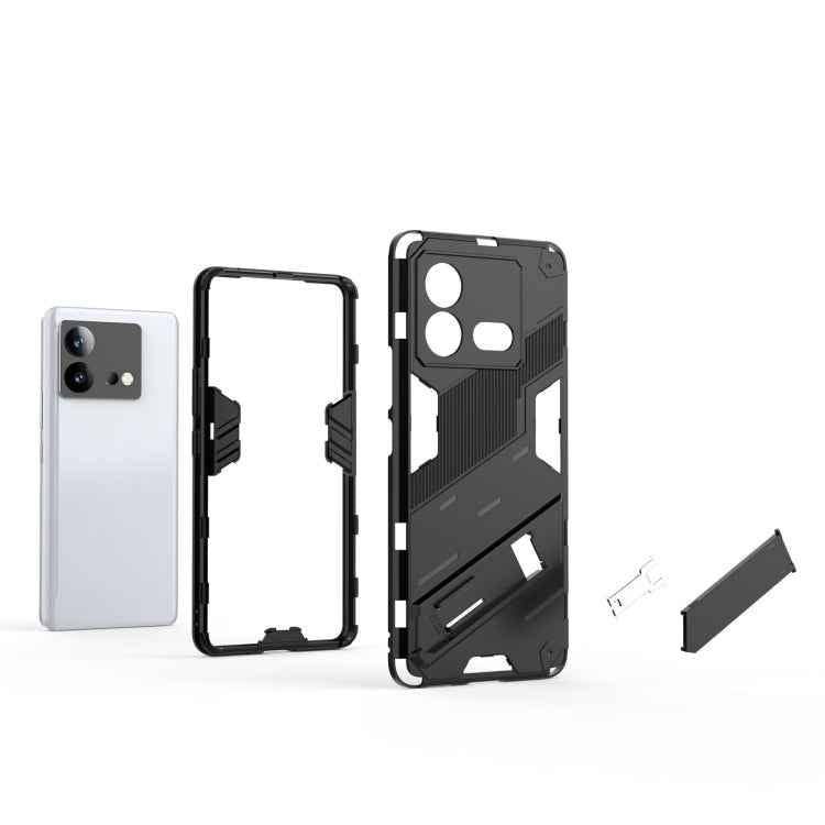 Punk Armor 2 in 1 PC + TPU Phone Case with Holder, For vivo iQOO Neo8, For vivo Y78 Global, For vivo Y27 4G Global