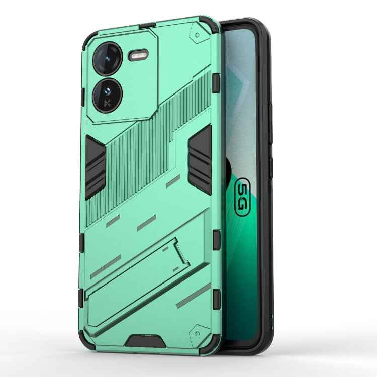 Punk Armor 2 in 1 PC + TPU Phone Case with Holder, For vivo iQOO Z9 5G, For vivo iQOO Z9 Turbo 5G, For vivo iQOO Neo9 5G, For vivo S18E 5G, For vivo S18 5G, For vivo iQOO 12 Pro 5G