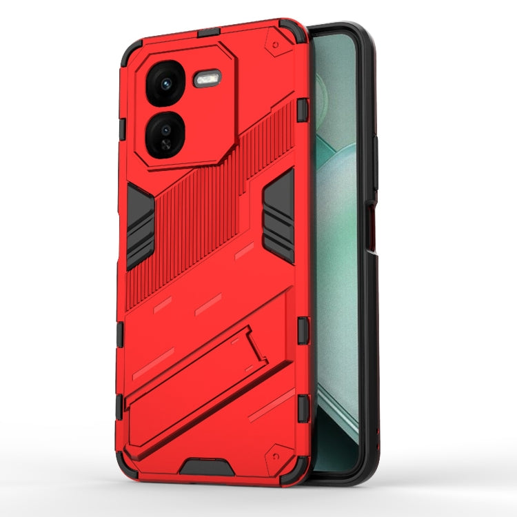 Punk Armor 2 in 1 PC + TPU Phone Case with Holder, For vivo V60 5G Global, For vivo V50 5G Global, For vivo iQOO Z9s Pro 5G India, For vivo iQOO Z9s 5G Global, For vivo V30e 5G Global, For vivo iQOO Z9X 5G