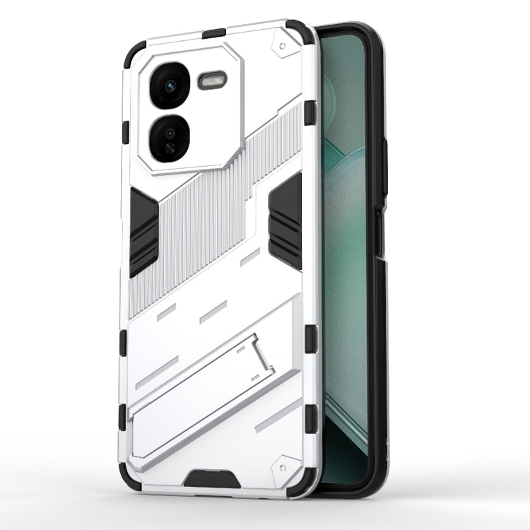 Punk Armor 2 in 1 PC + TPU Phone Case with Holder, For vivo V60 5G Global, For vivo V50 5G Global, For vivo iQOO Z9s Pro 5G India, For vivo iQOO Z9s 5G Global, For vivo V30e 5G Global, For vivo iQOO Z9X 5G