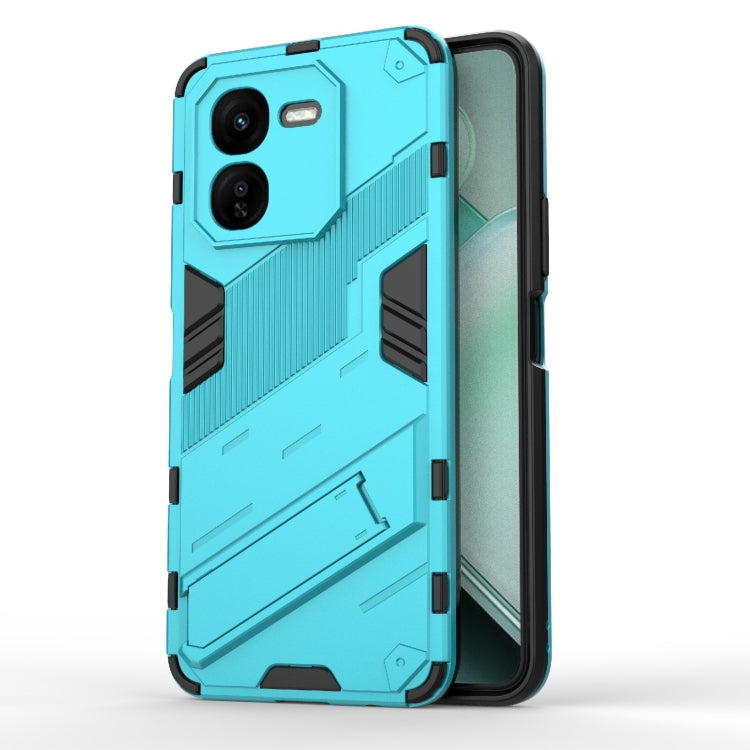Punk Armor 2 in 1 PC + TPU Phone Case with Holder, For vivo V60 5G Global, For vivo V50 5G Global, For vivo iQOO Z9s Pro 5G India, For vivo iQOO Z9s 5G Global, For vivo V30e 5G Global, For vivo iQOO Z9X 5G
