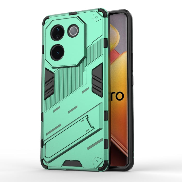 Punk Armor 2 in 1 PC + TPU Phone Case with Holder, For vivo V60 5G Global, For vivo V50 5G Global, For vivo iQOO Z9s Pro 5G India, For vivo iQOO Z9s 5G Global, For vivo V30e 5G Global, For vivo iQOO Z9X 5G