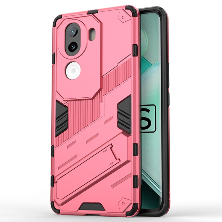Punk Armor 2 in 1 PC + TPU Phone Case with Holder, For vivo V60 5G Global, For vivo V50 5G Global, For vivo iQOO Z9s Pro 5G India, For vivo iQOO Z9s 5G Global, For vivo V30e 5G Global, For vivo iQOO Z9X 5G