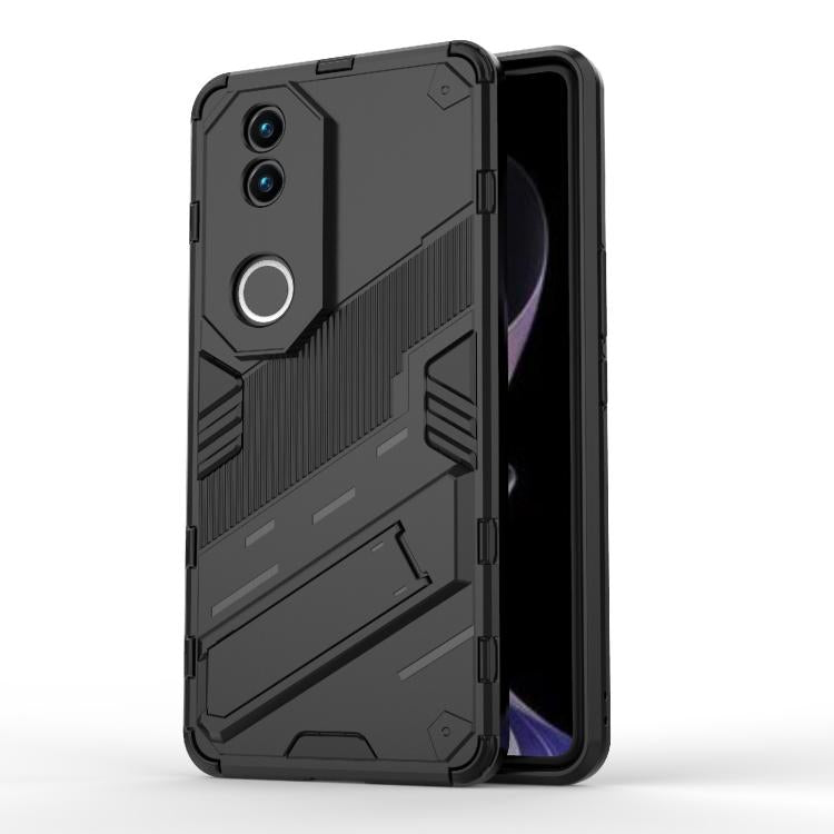 Punk Armor 2 in 1 PC + TPU Phone Case with Holder, For vivo V60 5G Global, For vivo V50 5G Global, For vivo iQOO Z9s Pro 5G India, For vivo iQOO Z9s 5G Global, For vivo V30e 5G Global, For vivo iQOO Z9X 5G