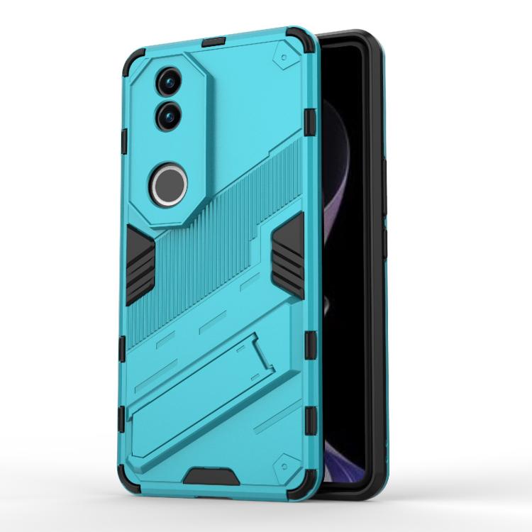 Punk Armor 2 in 1 PC + TPU Phone Case with Holder, For vivo V60 5G Global, For vivo V50 5G Global, For vivo iQOO Z9s Pro 5G India, For vivo iQOO Z9s 5G Global, For vivo V30e 5G Global, For vivo iQOO Z9X 5G