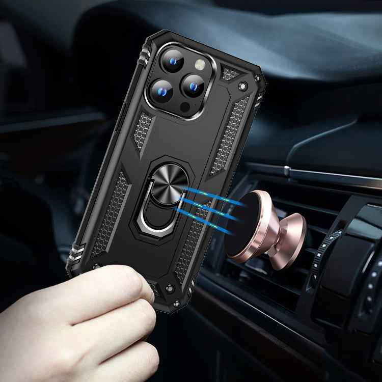 Shockproof TPU + PC Phone Case with Holder, For iPhone 15 Pro Max, For iPhone 15 Pro, For iPhone 15 Plus, For iPhone 15