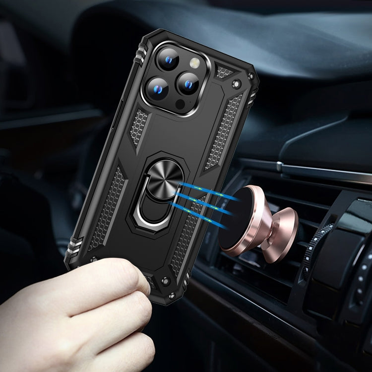 Shockproof TPU + PC Phone Case with Holder, For iPhone 15 Pro Max, For iPhone 15 Pro, For iPhone 15 Plus, For iPhone 15