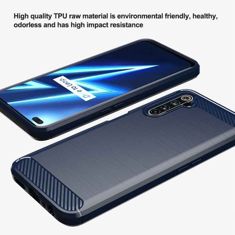Brushed Texture Carbon Fiber TPU Phone Case, For Realme 6 Pro