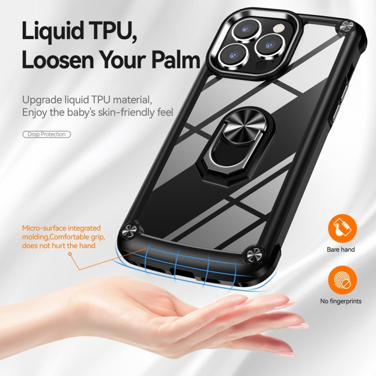 TPU + PC Lens Protection Phone Case with Ring Holder