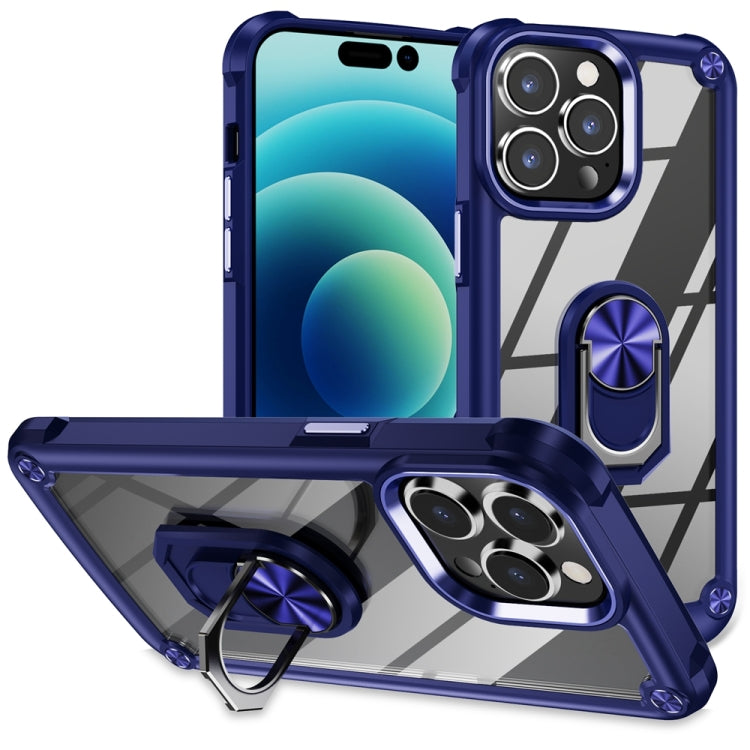 TPU + PC Lens Protection Phone Case with Ring Holder