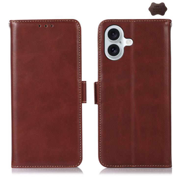 Crazy Horse Top Layer Cowhide Leather Phone Case, For iPhone 18 Pro / 17 Pro, For iPhone 18 Pro Max / 17 Pro Max, For iPhone 17, For iPhone 17 Air, For iPhone 16 Pro Max, For iPhone 16 Pro, For iPhone 16 Plus, For iPhone 16, For iPhone 15 Pro Max      ...