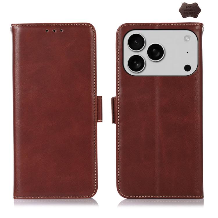 Crazy Horse Top Layer Cowhide Leather Phone Case, For iPhone 18 Pro / 17 Pro, For iPhone 18 Pro Max / 17 Pro Max, For iPhone 17, For iPhone 17 Air, For iPhone 16 Pro Max, For iPhone 16 Pro, For iPhone 16 Plus, For iPhone 16, For iPhone 15 Pro Max      ...