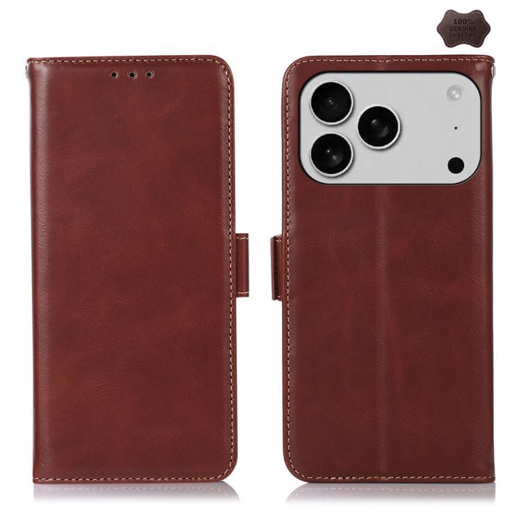 Crazy Horse Top Layer Cowhide Leather Phone Case, For iPhone 18 Pro / 17 Pro, For iPhone 18 Pro Max / 17 Pro Max, For iPhone 17, For iPhone 17 Air, For iPhone 16 Pro Max, For iPhone 16 Pro, For iPhone 16 Plus, For iPhone 16, For iPhone 15 Pro Max      ...