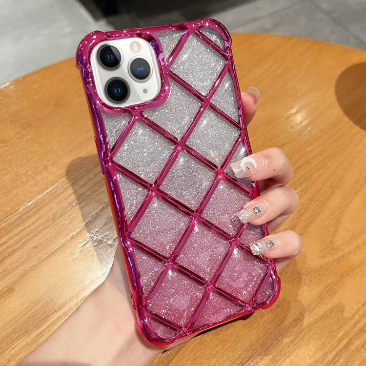 3D Diamond Lattice Laser Engraving Glitter Paper Phone Case