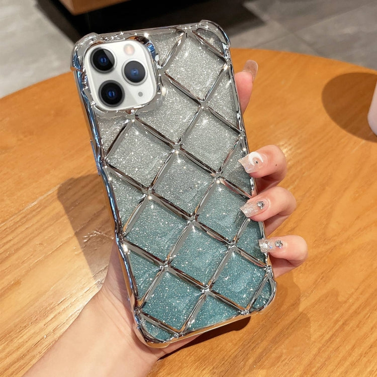 3D Diamond Lattice Laser Engraving Glitter Paper Phone Case