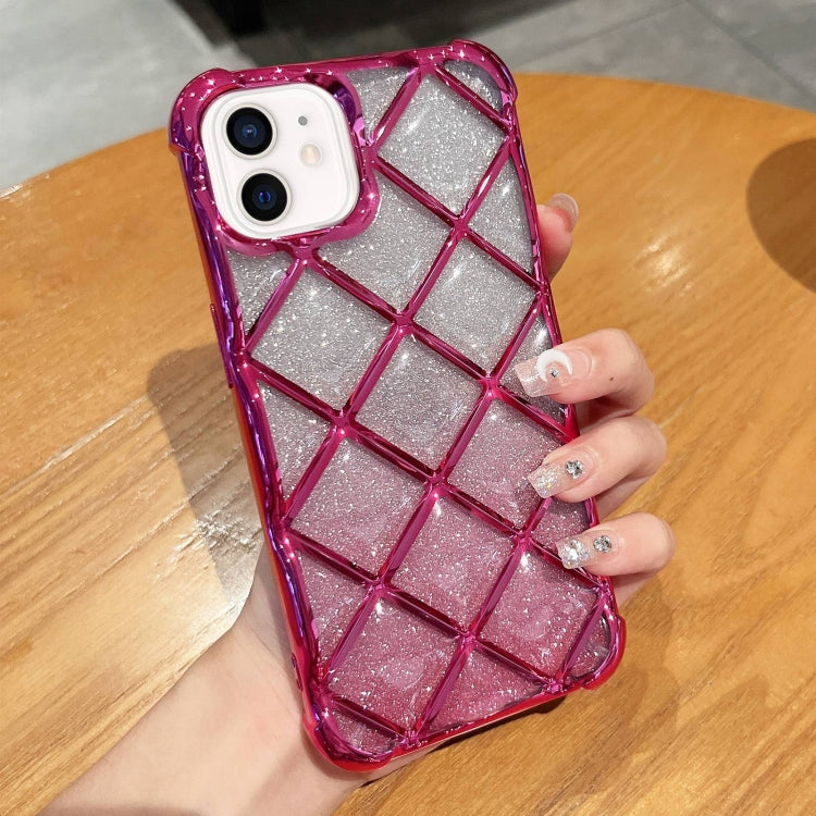 3D Diamond Lattice Laser Engraving Glitter Paper Phone Case