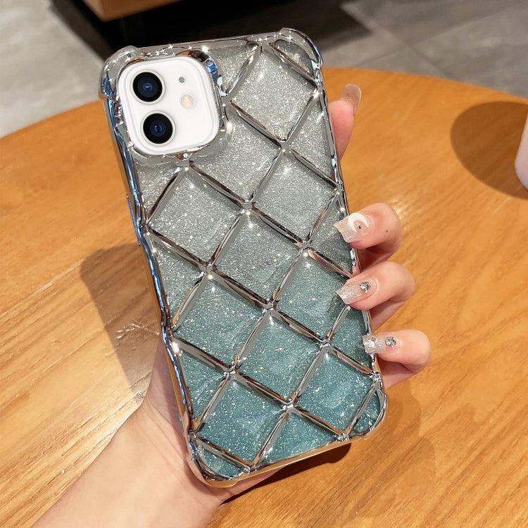 3D Diamond Lattice Laser Engraving Glitter Paper Phone Case