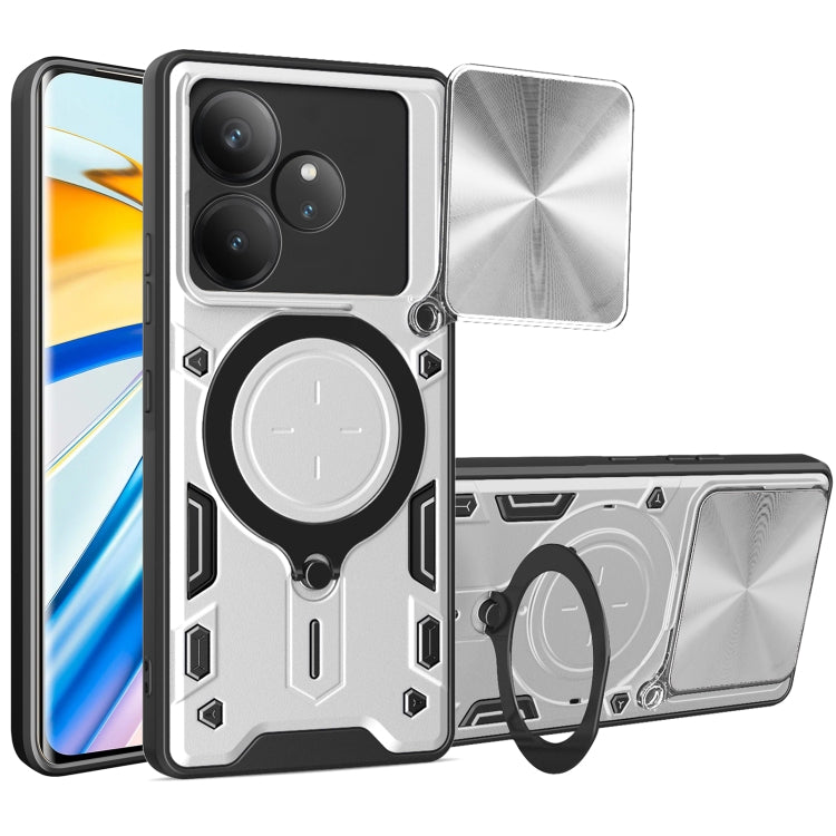 CD Texture Sliding Camshield Magnetic Holder Phone Case, For Realme C61 / C63, For Realme GT 6T, For Realme 12 5G Global, For Realme 12 Pro / 12 Pro+ / 12+, For Realme 11 4G Global, For Realme 11 5G Global / 11x 5G, For Realme C53 4G / Narzo N53       ...