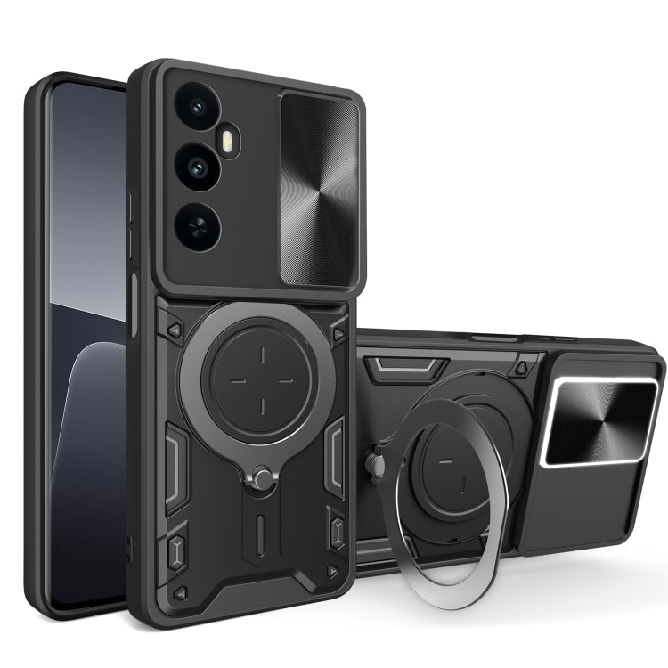 CD Texture Sliding Camshield Magnetic Holder Phone Case, For Realme GT 6T, For Realme 12 5G Global, For Realme 12 Pro / 12 Pro+ / 12+, For Realme 11 4G Global, For Realme 11 5G Global / 11x 5G, For Realme C53 4G / Narzo N53, For Realme C65 4G          ...