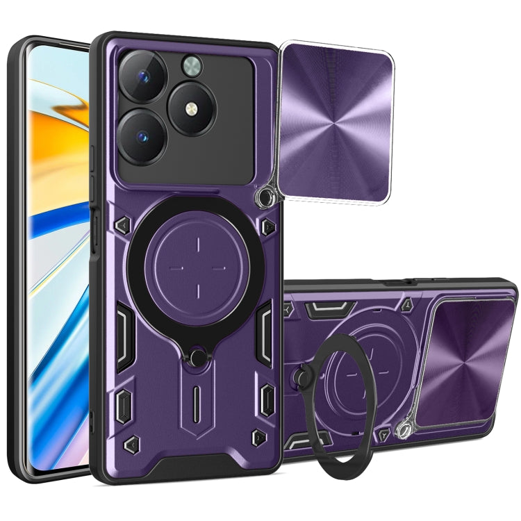 CD Texture Sliding Camshield Magnetic Holder Phone Case, For Realme P4 Power 5G, For Realme 16 Pro / 16 Pro+ 5G, For Realme P3 5G / 14 5G Global, For Realme P3 Ultra 5G India, For Realme 14 Pro+ 5G, For Realme C75 4G / 14x 5G Global                    ...