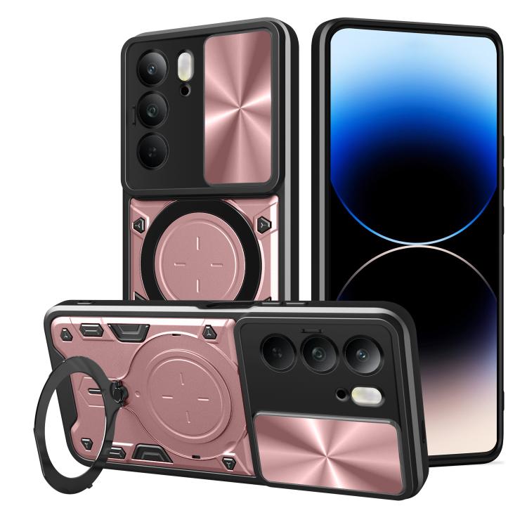 CD Texture Sliding Camshield Magnetic Holder Phone Case, For Realme P4 Power 5G, For Realme 16 Pro / 16 Pro+ 5G, For Realme P3 5G / 14 5G Global, For Realme P3 Ultra 5G India, For Realme 14 Pro+ 5G, For Realme C75 4G / 14x 5G Global                    ...
