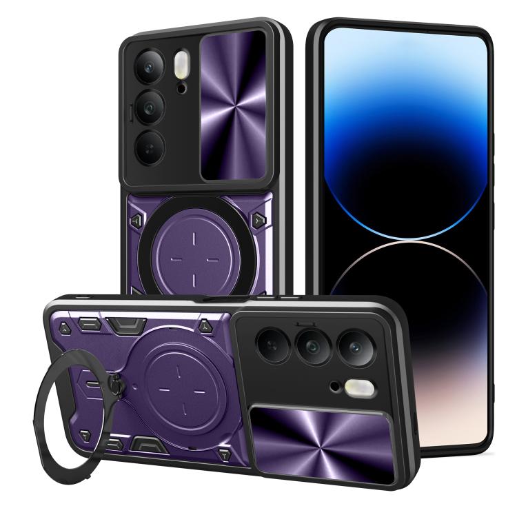 CD Texture Sliding Camshield Magnetic Holder Phone Case, For Realme P4 Power 5G, For Realme 16 Pro / 16 Pro+ 5G, For Realme P3 5G / 14 5G Global, For Realme P3 Ultra 5G India, For Realme 14 Pro+ 5G, For Realme C75 4G / 14x 5G Global                    ...