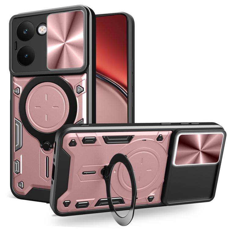 CD Texture Sliding Camshield Magnetic Holder Phone Case, For Realme P4 Power 5G, For Realme 16 Pro / 16 Pro+ 5G, For Realme P3 5G / 14 5G Global, For Realme P3 Ultra 5G India, For Realme 14 Pro+ 5G, For Realme C75 4G / 14x 5G Global                    ...