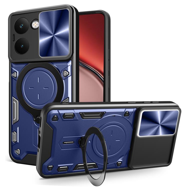 CD Texture Sliding Camshield Magnetic Holder Phone Case, For Realme P4 Power 5G, For Realme 16 Pro / 16 Pro+ 5G, For Realme P3 5G / 14 5G Global, For Realme P3 Ultra 5G India, For Realme 14 Pro+ 5G, For Realme C75 4G / 14x 5G Global                    ...