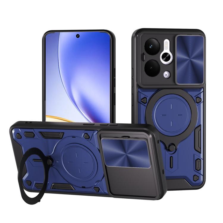 CD Texture Sliding Camshield Magnetic Holder Phone Case, For Realme P4 Power 5G, For Realme 16 Pro / 16 Pro+ 5G, For Realme 15x 5G, For Realme P3 5G / 14 5G Global, For Realme P3 Ultra 5G India, For Realme 14 Pro+ 5G, For Realme C75 4G / 14x 5G Global ...