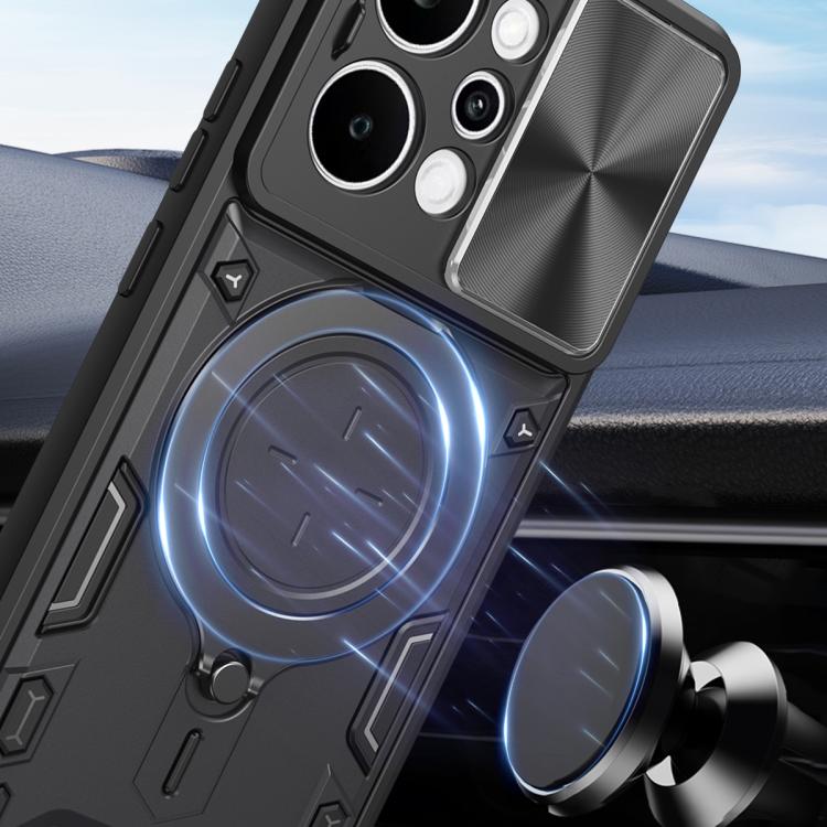 CD Texture Sliding Camshield Magnetic Holder Phone Case, For Realme P4 Power 5G, For Realme 16 Pro / 16 Pro+ 5G, For Realme 15x 5G, For Realme P3 5G / 14 5G Global, For Realme P3 Ultra 5G India, For Realme 14 Pro+ 5G, For Realme C75 4G / 14x 5G Global ...