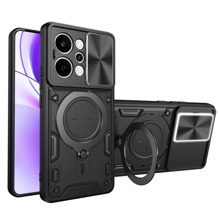 CD Texture Sliding Camshield Magnetic Holder Phone Case, For Realme P4 Power 5G, For Realme 16 Pro / 16 Pro+ 5G, For Realme 15x 5G, For Realme P3 5G / 14 5G Global, For Realme P3 Ultra 5G India, For Realme 14 Pro+ 5G, For Realme C75 4G / 14x 5G Global ...