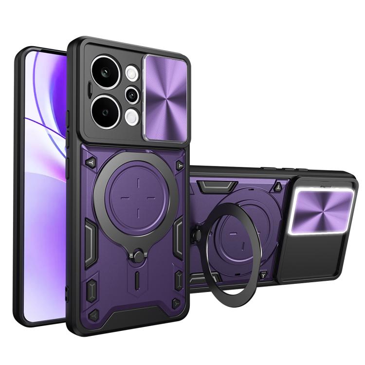 CD Texture Sliding Camshield Magnetic Holder Phone Case, For Realme P4 Power 5G, For Realme 16 Pro / 16 Pro+ 5G, For Realme 15x 5G, For Realme P3 5G / 14 5G Global, For Realme P3 Ultra 5G India, For Realme 14 Pro+ 5G, For Realme C75 4G / 14x 5G Global ...