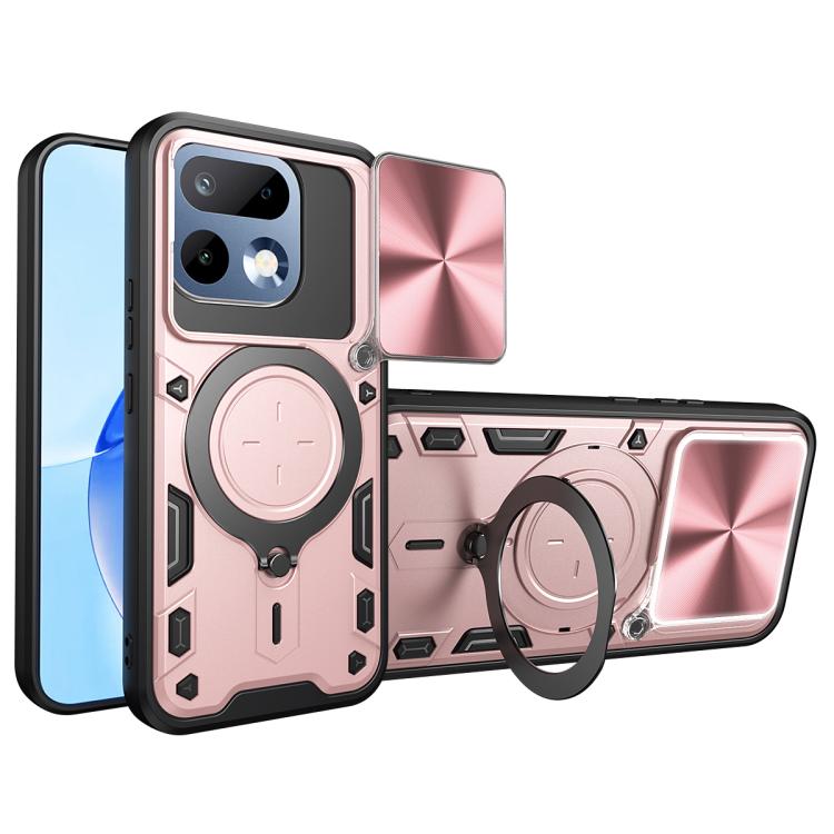 CD Texture Sliding Camshield Magnetic Holder Phone Case, For Realme P4 Power 5G, For Realme 16 Pro / 16 Pro+ 5G, For Realme 15x 5G, For Realme P3 5G / 14 5G Global, For Realme P3 Ultra 5G India, For Realme 14 Pro+ 5G, For Realme C75 4G / 14x 5G Global ...