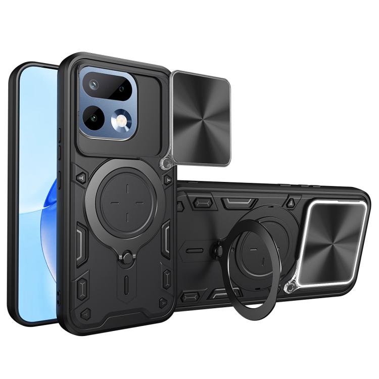 CD Texture Sliding Camshield Magnetic Holder Phone Case, For Realme P4 Power 5G, For Realme 16 Pro / 16 Pro+ 5G, For Realme P3 5G / 14 5G Global, For Realme P3 Ultra 5G India, For Realme 14 Pro+ 5G, For Realme C75 4G / 14x 5G Global                    ...