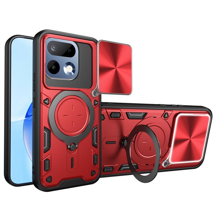 CD Texture Sliding Camshield Magnetic Holder Phone Case, For Realme P4 Power 5G, For Realme 16 Pro / 16 Pro+ 5G, For Realme 15x 5G, For Realme P3 5G / 14 5G Global, For Realme P3 Ultra 5G India, For Realme 14 Pro+ 5G, For Realme C75 4G / 14x 5G Global ...