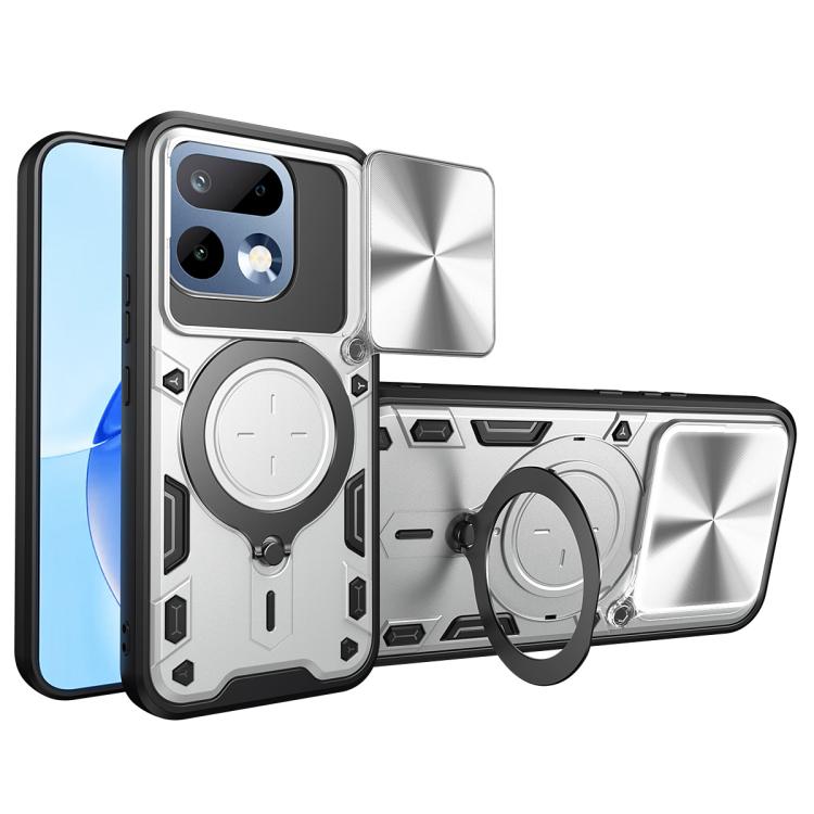 CD Texture Sliding Camshield Magnetic Holder Phone Case, For Realme P4 Power 5G, For Realme 16 Pro / 16 Pro+ 5G, For Realme 15x 5G, For Realme P3 5G / 14 5G Global, For Realme P3 Ultra 5G India, For Realme 14 Pro+ 5G, For Realme C75 4G / 14x 5G Global ...