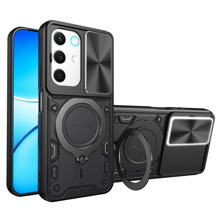 CD Texture Sliding Camshield Magnetic Holder Phone Case, For Realme P4 Power 5G, For Realme 16 Pro / 16 Pro+ 5G, For Realme 15x 5G, For Realme P3 5G / 14 5G Global, For Realme P3 Ultra 5G India, For Realme 14 Pro+ 5G, For Realme C75 4G / 14x 5G Global ...