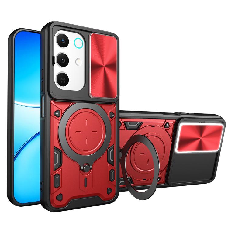 CD Texture Sliding Camshield Magnetic Holder Phone Case, For Realme P4 Power 5G, For Realme 16 Pro / 16 Pro+ 5G, For Realme 15x 5G, For Realme P3 5G / 14 5G Global, For Realme P3 Ultra 5G India, For Realme 14 Pro+ 5G, For Realme C75 4G / 14x 5G Global ...