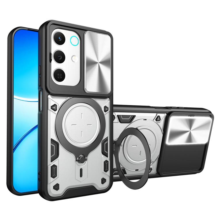 CD Texture Sliding Camshield Magnetic Holder Phone Case, For Realme P4 Power 5G, For Realme 16 Pro / 16 Pro+ 5G, For Realme 15x 5G, For Realme P3 5G / 14 5G Global, For Realme P3 Ultra 5G India, For Realme 14 Pro+ 5G, For Realme C75 4G / 14x 5G Global ...