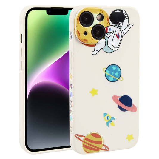 Hug Moon Astronaut Pattern TPU Phone Case