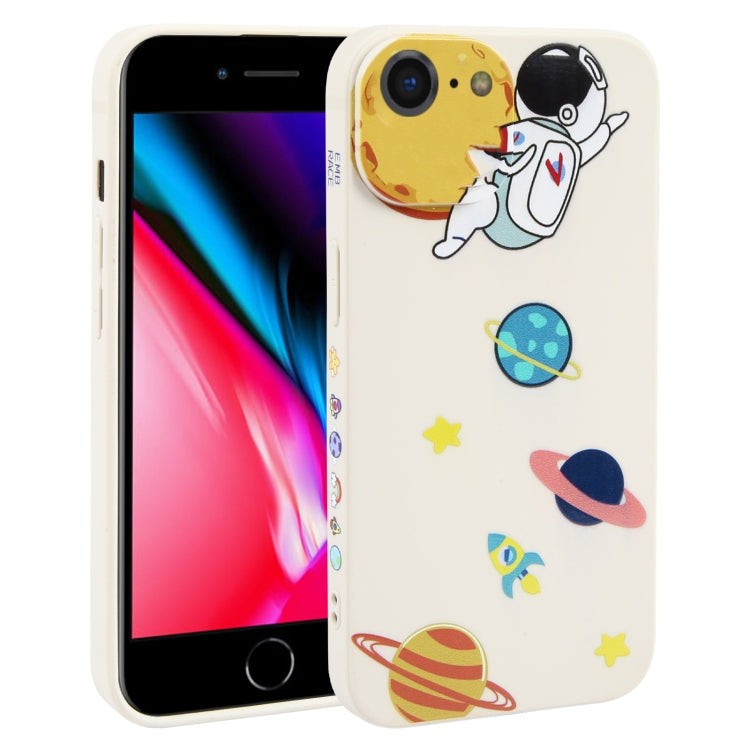 Hug Moon Astronaut Pattern TPU Phone Case