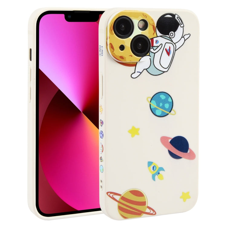 Hug Moon Astronaut Pattern TPU Phone Case