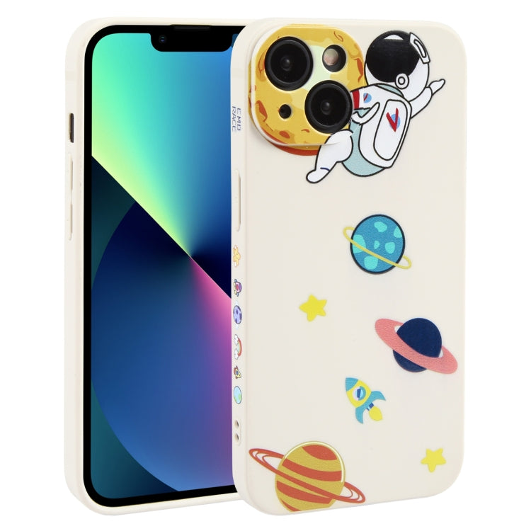 Hug Moon Astronaut Pattern TPU Phone Case