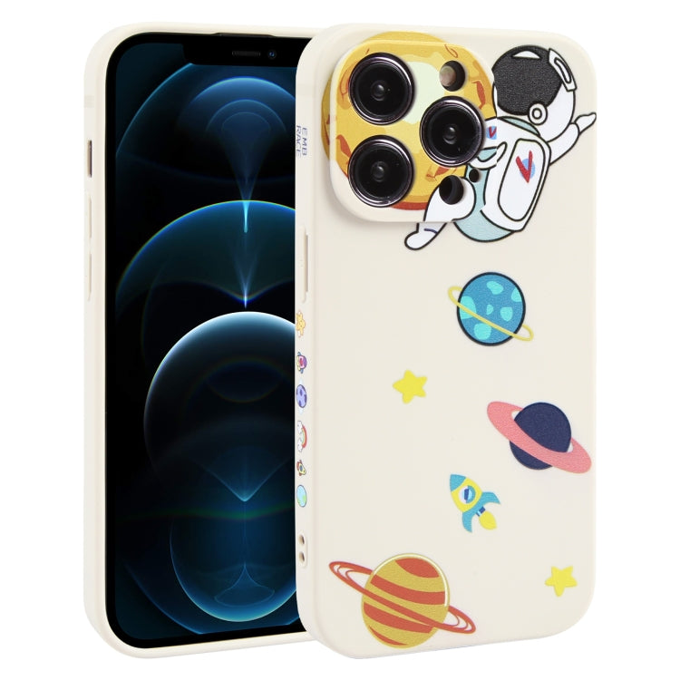 Hug Moon Astronaut Pattern TPU Phone Case